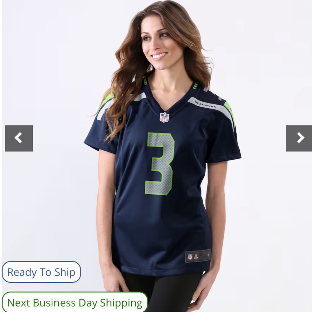 Women's Seattle Seahawks Nike Navy Player Jersey Size S
